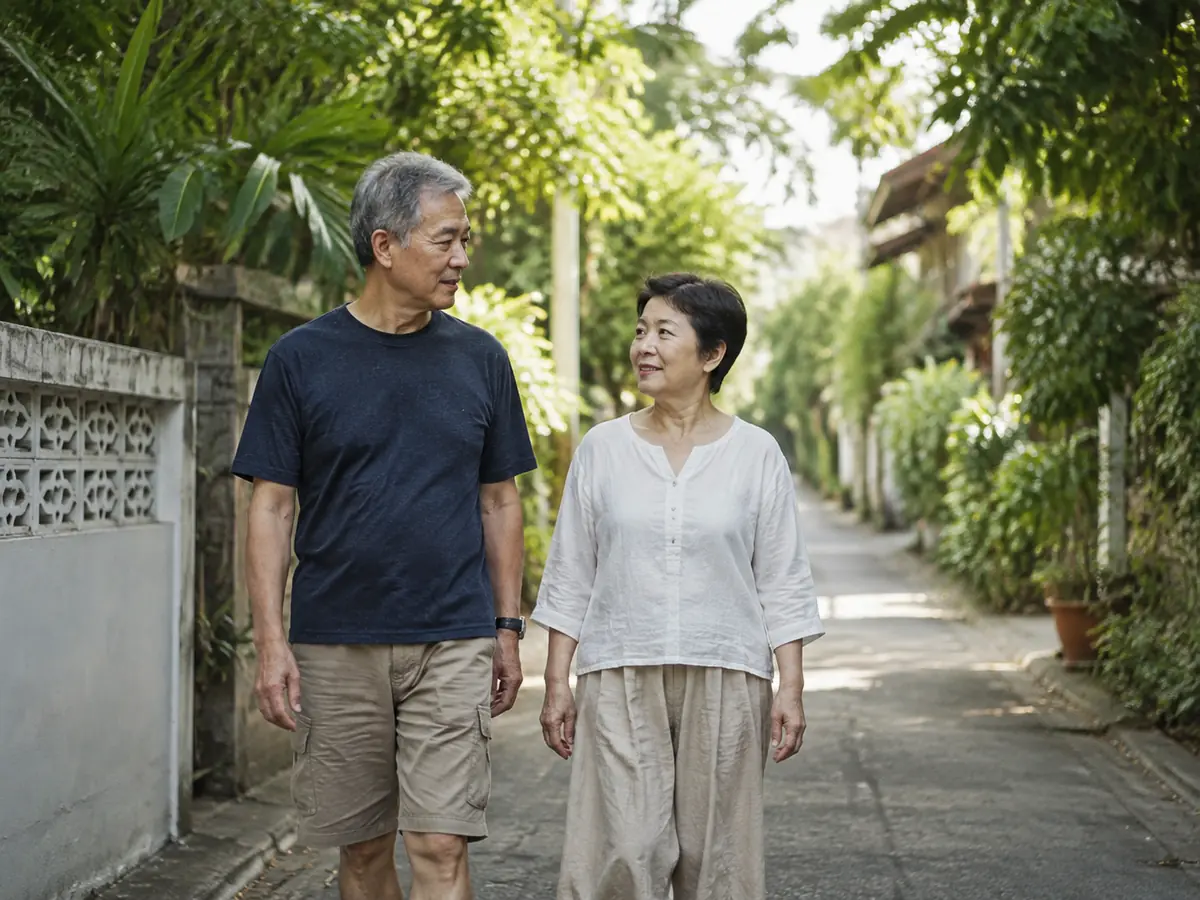 タイで穏やかな時間を過ごす夫婦のイメージ